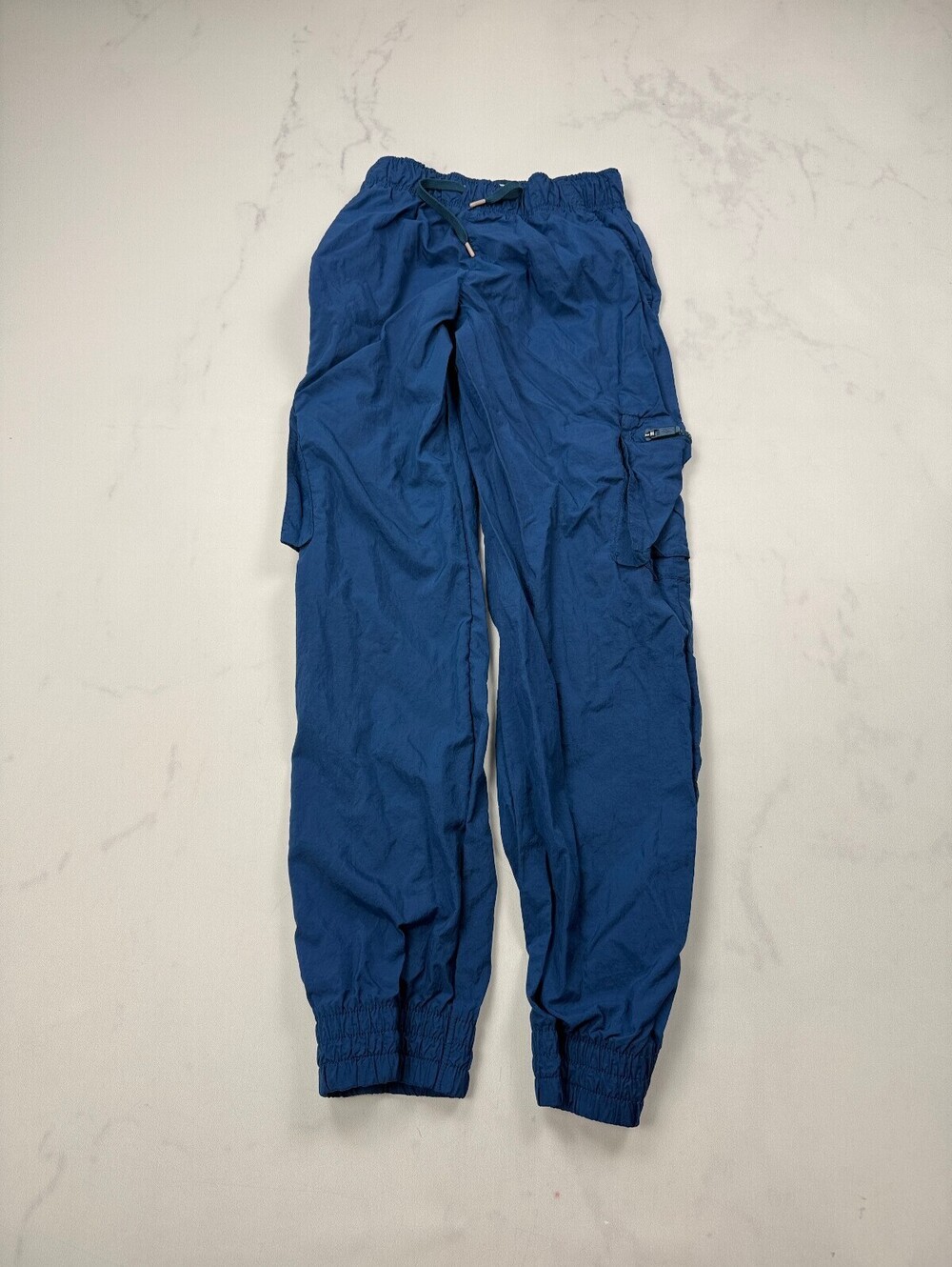 Nike Cargo Pants Blue 90s VTG Adjustable Drawstring - Girls XL